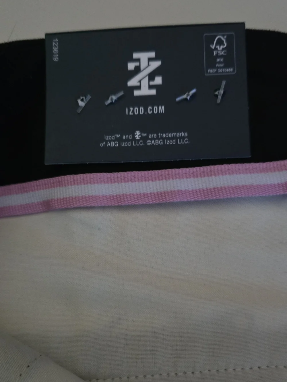 Izod Black and Pink Striped Waistband Shorts Size 11 Juniors NEW
